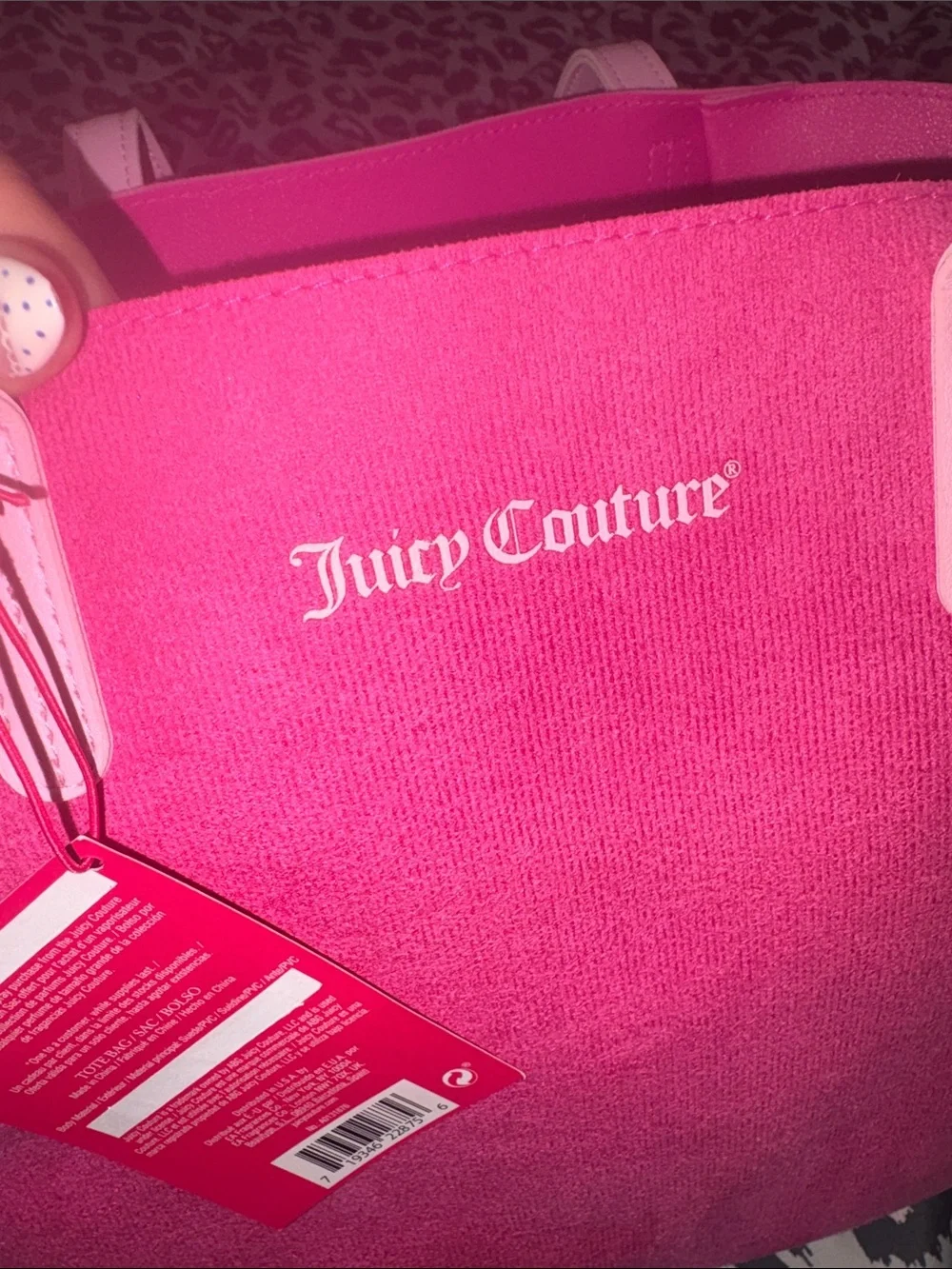 Juicy Couture Hot Pink Tote with Dual Shoulder Straps